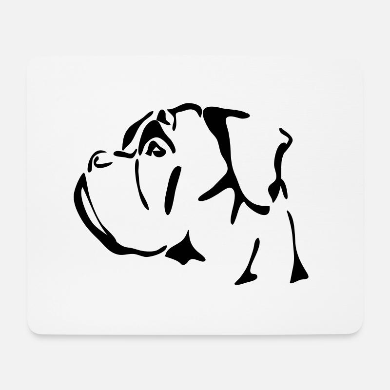 Deutscher Boxer Hunde Hund Wilsigns - Mousepad (Querformat) - Weiß