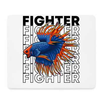 Betta Fish Siamesischer Kampffisch im Stil der 80er Jahre - Mousepad (Querformat) - Weiß - Vorne