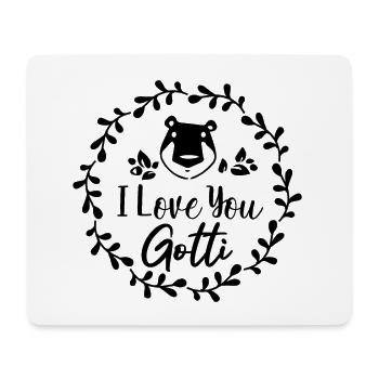 Liebe dich Gotti Taufpatin Schweiz Patentante - Mousepad (Querformat) - Weiß - Vorne