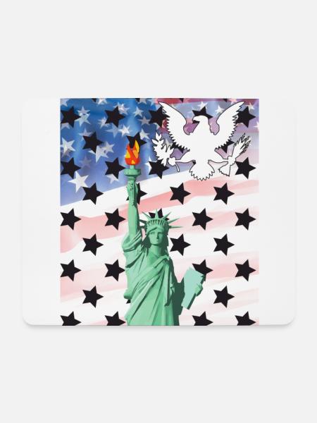 USA, Freiheitsstatue - Mousepad (Querformat) - Weiß