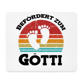 Befördert zum Götti Patenonkel Schweiz - Mousepad (Querformat) - Weiß - Vorne