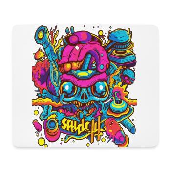 krankes durchgedrehtes buntes Party Design - Mousepad (Querformat) - Weiß - Vorne