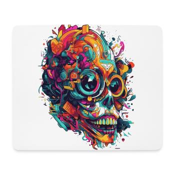 Skull Beatiful Colorful Party Magic Design - Mouse Pad (horizontal) - white - Front