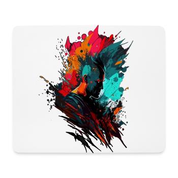 Comic Cyberpunk Colorful Design Art - Mouse Pad (horizontal) - white - Front