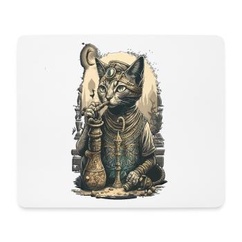 Egypt Cat Smoke with hookah Amazing Design - Mouse Pad (horizontal) - white - Front