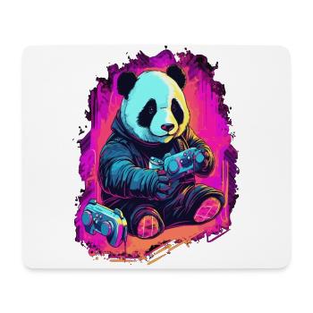 cute fat japanese Panda gamer Play Consol - Mousepad (Querformat) - Weiß - Vorne
