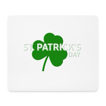 St. Patrick's Day with shamrock - with a shamrock - Mouse Pad (horizontal) - white - Front
