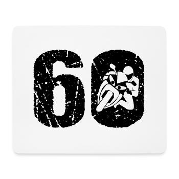 Motorcycle 60 Motorcyclist Moto - Mouse Pad (horizontal) - white - Front