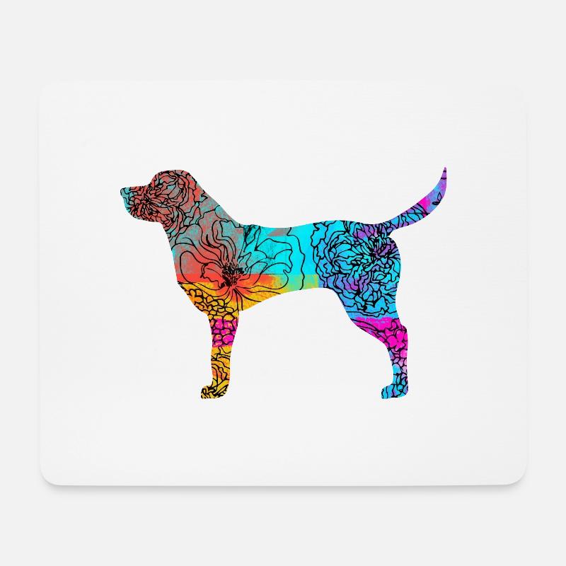 Labrador Retriever Flowers Gift Idea - Mouse Pad (horizontal) - white