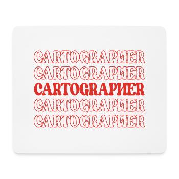 Cartographer Cartographer Map Creator Geography - Mouse Pad (horizontal) - white - Front