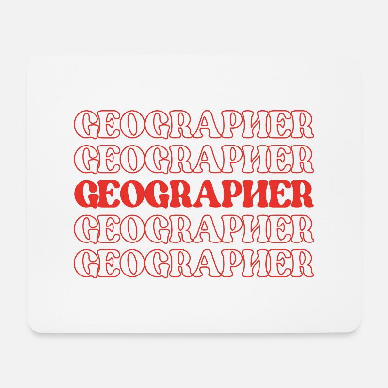Geograph Kartograph Topograph Geographie - Mousepad (Querformat) - Weiß