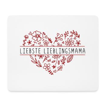 dearest favorite mom - heart mother's day gift - Mouse Pad (horizontal) - white - Front