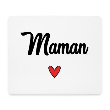 BONNE FÊTE. COEUR. BONNE FÊTE MAMAN. MAMAN - Tapis de souris (format paysage) - blanc - Devant