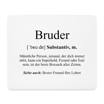 Bruder Definition Dictionary - Mousepad (Querformat) - Weiß - Vorne
