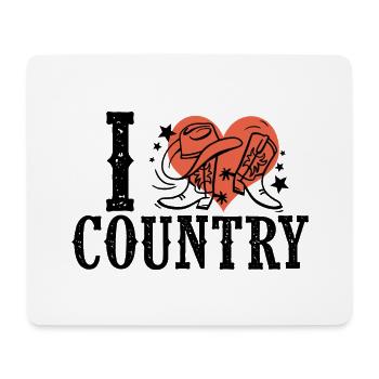 I like country music - Mouse Pad (horizontal) - white - Front