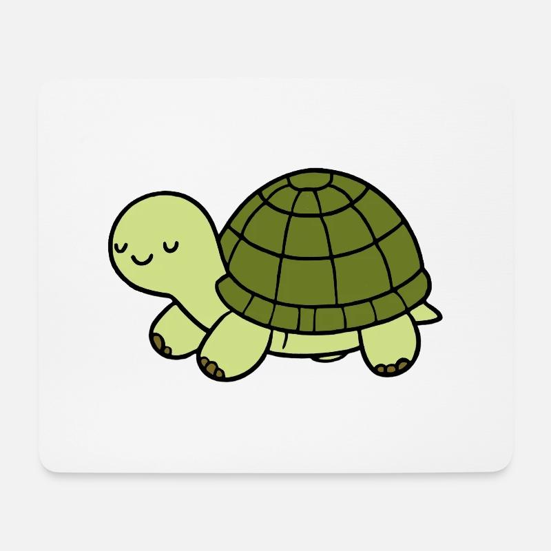 Schildkröte - Mousepad (Querformat) - Weiß