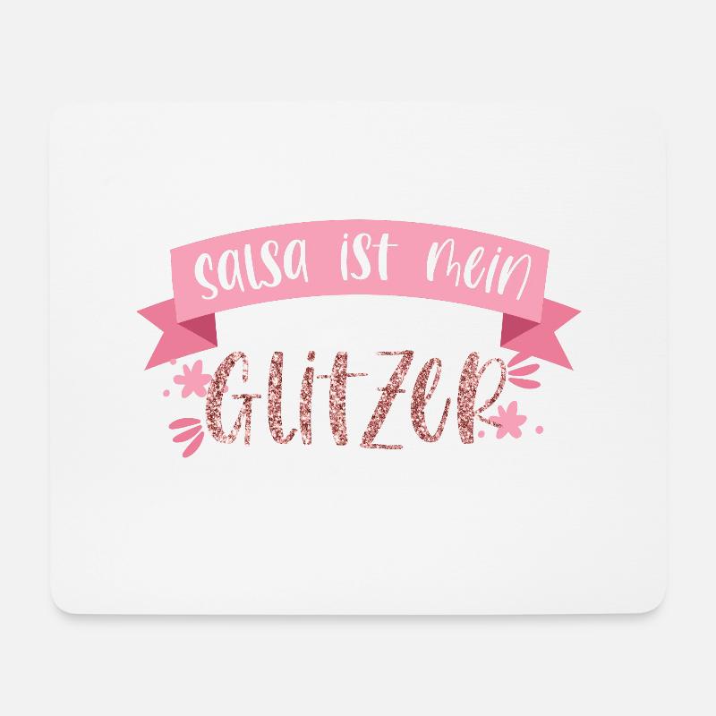 Salsa ist mein Glitzer! Tänzerin tanzen Geschenk - Mousepad (Querformat) - Weiß