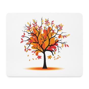 Automne Feuillage Automne Arbre d’automne Saison dorée - Tapis de souris (format paysage) - blanc - Devant