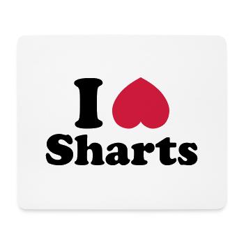 I Heart Sharts - Mouse Pad (horizontal) - white - Front