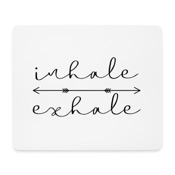 inhale exhale Yoga Meditation Geschenkidee - Mousepad (Querformat) - Weiß - Vorne