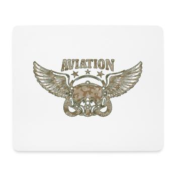Aviation de l’armée - Tapis de souris (format paysage) - blanc - Devant
