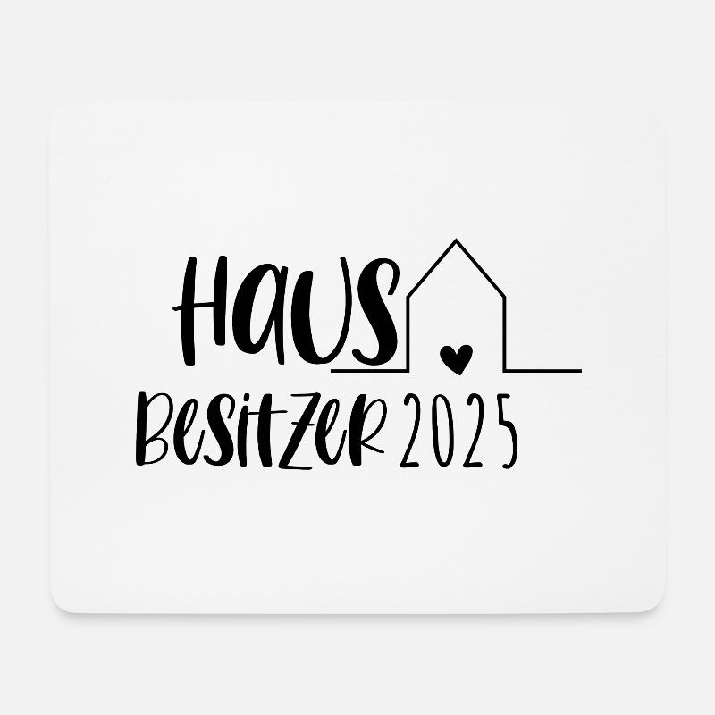 Hausbesitzer 2025 – Eigenheim & Umzug feiern - Mousepad (Querformat) - Weiß