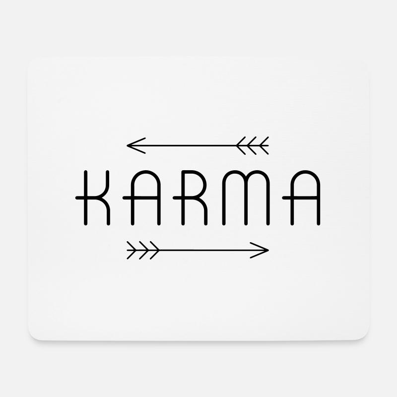 Karma - Mousepad (Querformat) - Weiß