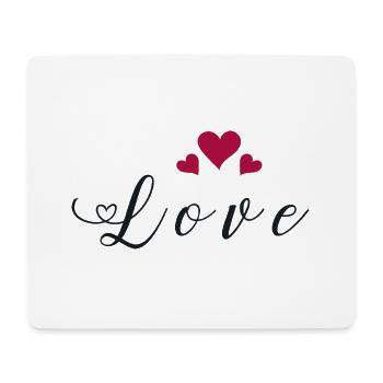 Love Heart Passion Feelings Declaration of Love - Mouse Pad (horizontal) - white - Front