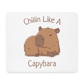 Chillin comme un Capybara - Tapis de souris (format paysage) - blanc - Devant