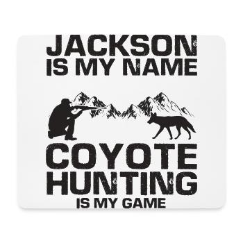 Kojotenjäger Design für Kojotenjagd - Mousepad (Querformat) - Weiß - Vorne