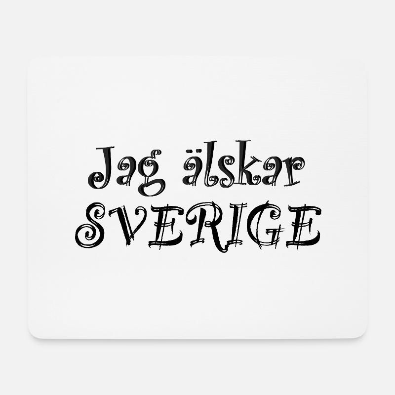 Ich liebe Schweden - Mousepad (Querformat) - Weiß