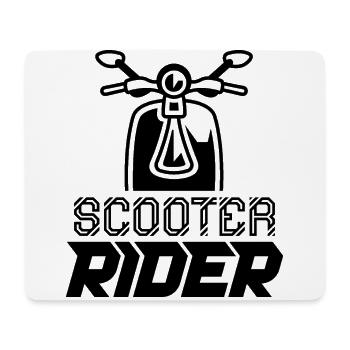 Rollerfahrer Motorroller Moped Mofa - Mousepad (Querformat) - Weiß - Vorne