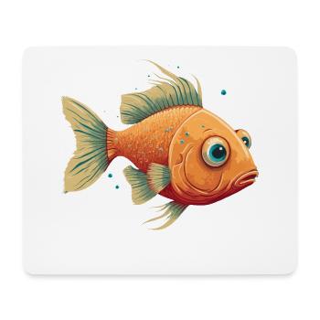 Fish with big Eyes - Mouse Pad (horizontal) - white - Front