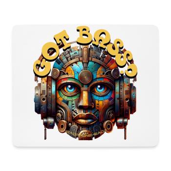 GOT BASS? - Cool Statue with Headphones! - Mouse Pad (horizontal) - white - Front