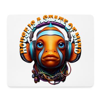 HOUSE IS A STATE OF MIND - Clownfish & Headphones! - Mouse Pad (horizontal) - white - Front