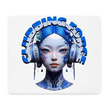 CLUBBING FORCE - Cool Woman with Headphones! - Mouse Pad (horizontal) - white - Front