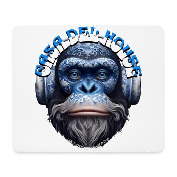 CASA DEL HOUSE - Cool Orangutan with Headphones! - Mouse Pad (horizontal) - white - Front