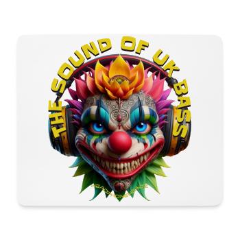 THE SOUND OF UK BASS - Cool Clown with Headphones! - Mouse Pad (horizontal) - white - Front