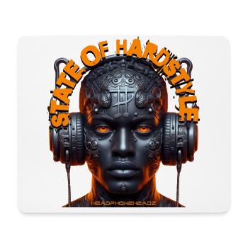 STATE OF HARDSTYLE - Cool Dude with Headphones! - Mouse Pad (horizontal) - white - Front