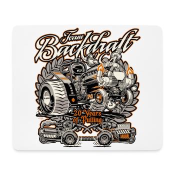 Backdraft d'équipe, 20 ans de tirage. - Tapis de souris (format paysage) - blanc - Devant