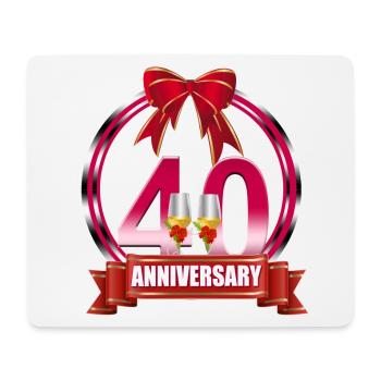 40th wedding Anniversary Ruby wedding anniversary - Mouse Pad (horizontal) - white - Front
