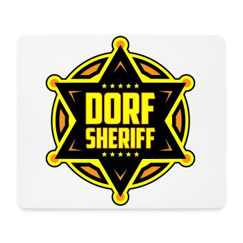 Farben änderbar | Dorf Sheriff - Mousepad (Querformat) - Weiß - Vorne