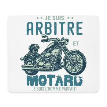 motard le meilleur arbitre le meilleur - Tapis de souris (format paysage) - blanc - Devant