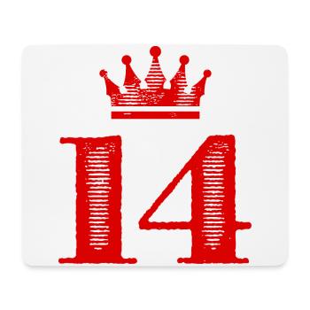 14 Number crown - Mouse Pad (horizontal) - white - Front