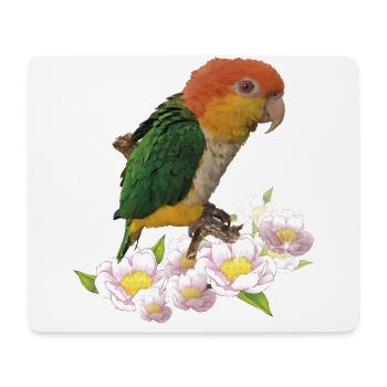 The orange-headed caique - Mouse Pad (horizontal) - white - Front