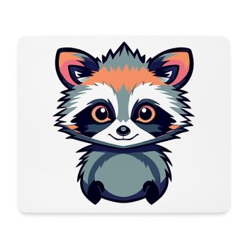 Raccoon Illustration - Mouse Pad (horizontal) - white - Front