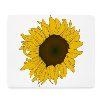 Strahlende Sonnenblume - Mousepad (Querformat) - Weiß - Vorne