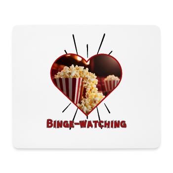 J’adore le binge watching - Tapis de souris (format paysage) - blanc - Devant