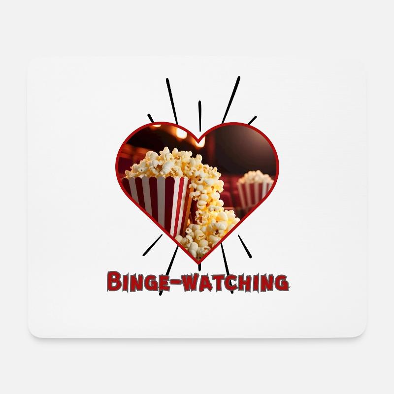 Ich liebe Binge Watching - Mousepad (Querformat) - Weiß