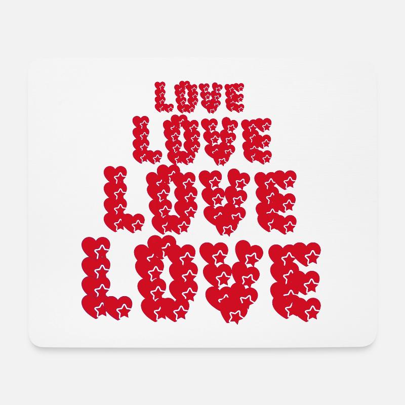 Liebe - Mousepad (Querformat) - Weiß